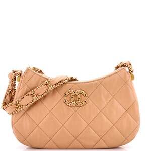 Chanel 19 Zip Hobo Clutch With Chain #231125C47B